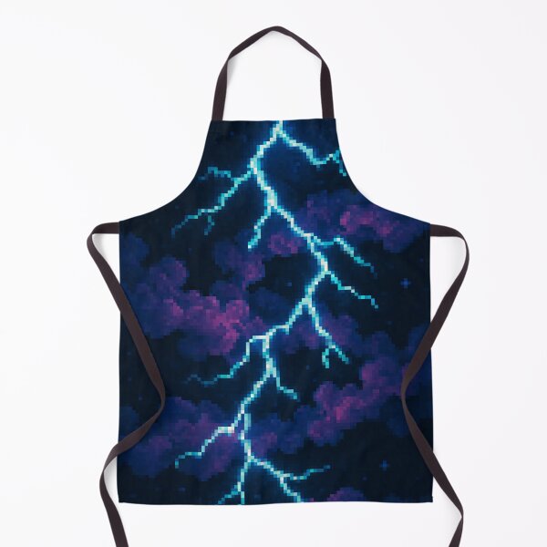 Item preview, Cosmic Storm Pixel Art – Electric Lightning in a Space Nebula designed and sold by retro_pixel.