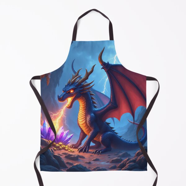 Item preview, Crystal Cave Guardian – Fire-Breathing Dragon Fantasy Art designed and sold by Valora and Fern.