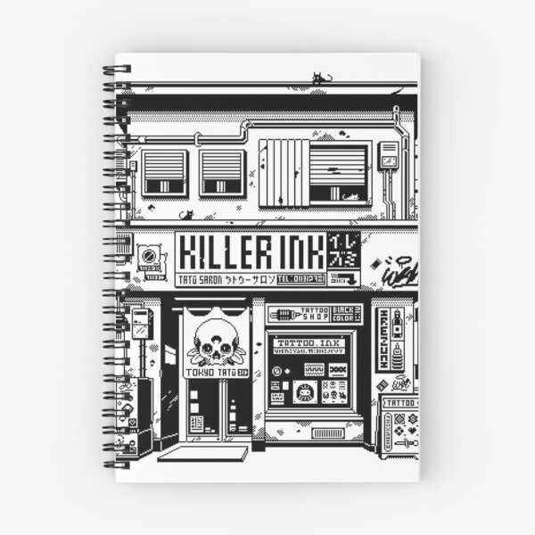 Item preview, Edgy Tattoo Shop Illustration designed and sold by darkskinbender.