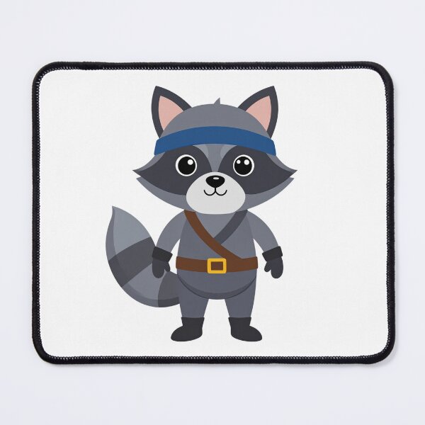 Item preview, Chibi Raccoon with Adorable Bandit Mask – Cute Woodland Animal Illustration designed and sold by PrintCreations9.