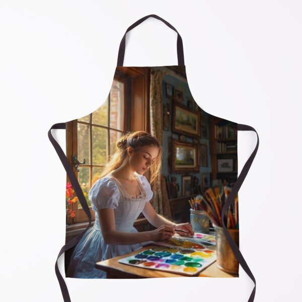 Aperçu de l'œuvre Brushstrokes of Elegance: A Victorian Woman Creating in Her Art Studio créée et vendue par BlareBlare.