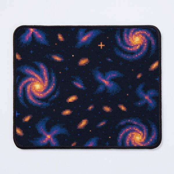 Item preview, Galactic Spiral Pixel Art – Colorful Galaxy Cluster in Deep Space designed and sold by retro_pixel.
