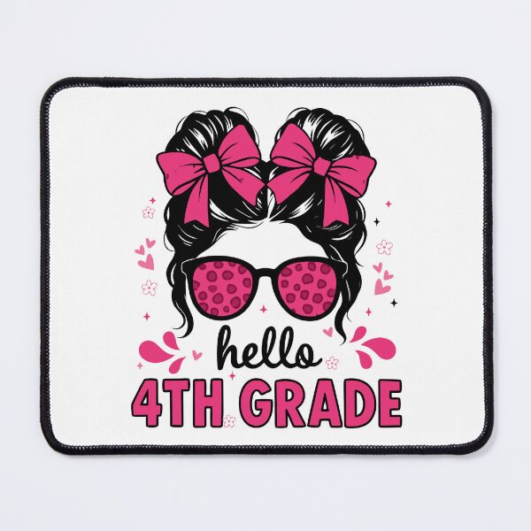 Item preview, Hello 4th Grade Messy Bun Coquette First Day Of School Girls designed and sold by Blok45.