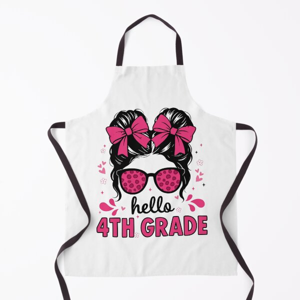 Item preview, Hello 4th Grade Messy Bun Coquette First Day Of School Girls designed and sold by Blok45.