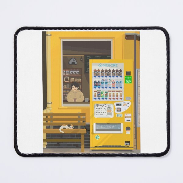 Item preview, Relaxing Pixel Art Shop and Sleeping Feline designed and sold by darkskinbender.