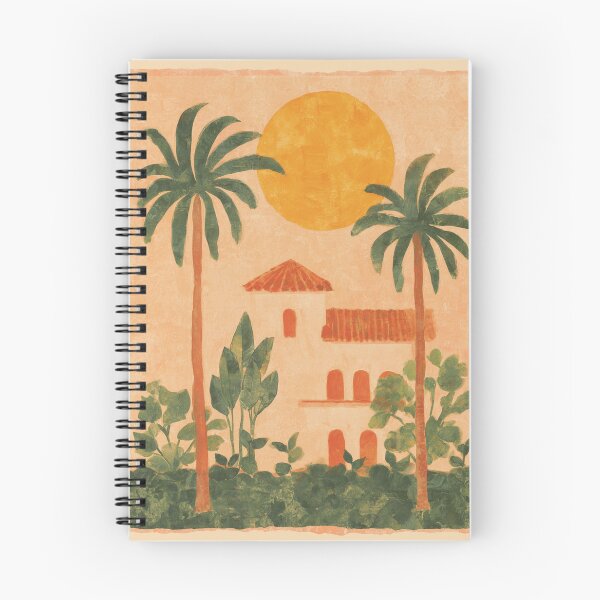 Item preview, Sun Drenched Casa with Palms Mediterranean Tropical Vibes designed and sold by trajeado14.
