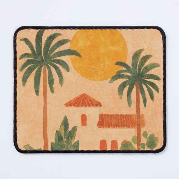 Item preview, Sun Drenched Casa with Palms Mediterranean Tropical Vibes designed and sold by trajeado14.