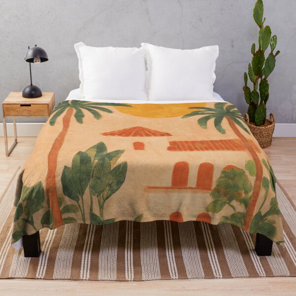 Item preview, Sun Drenched Casa with Palms Mediterranean Tropical Vibes designed and sold by trajeado14.