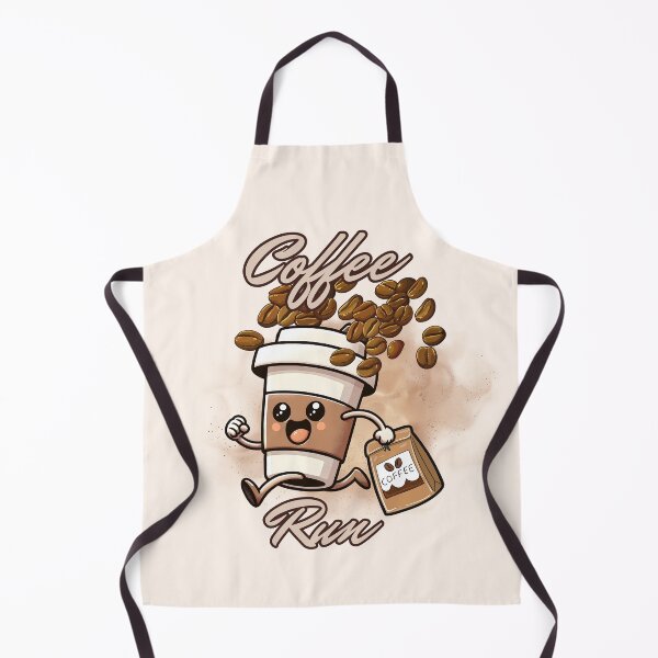 Item preview, Mascot coffee character runiing designed and sold by BritishDelights.
