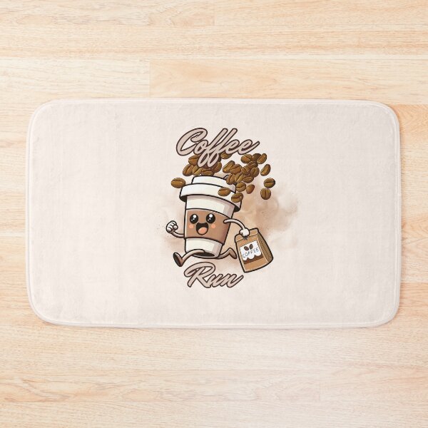 Item preview, Mascot coffee character runiing designed and sold by BritishDelights.