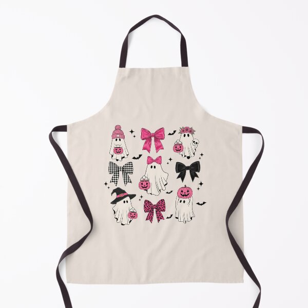 Item preview, Cute coquette Halloween ghosts-hot pink and black designed and sold by FatBirdie.