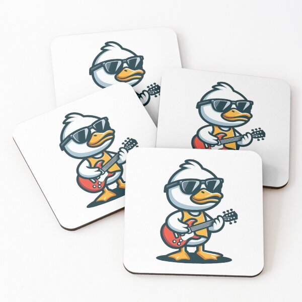 Item preview, Cartoon Duck Rock Guitarist – Cool Musician Animal Art designed and sold by Confuzz1ed.