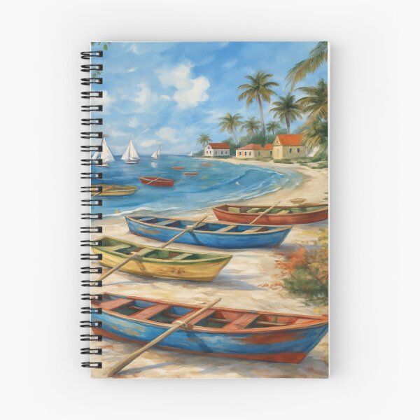 Item preview, Bateaux de Pêche Colorés sur une Plage de Sable au Coucher  Solei l designed and sold by Drawingshirts.