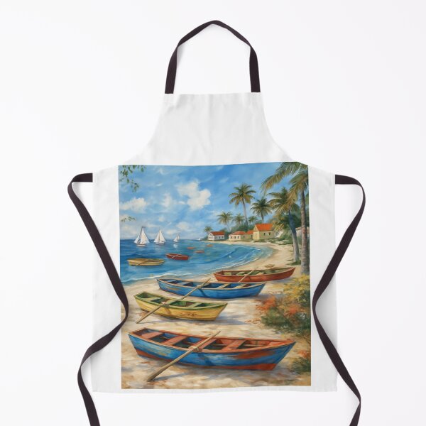 Item preview, Bateaux de Pêche Colorés sur une Plage de Sable au Coucher  Solei l designed and sold by Drawingshirts.