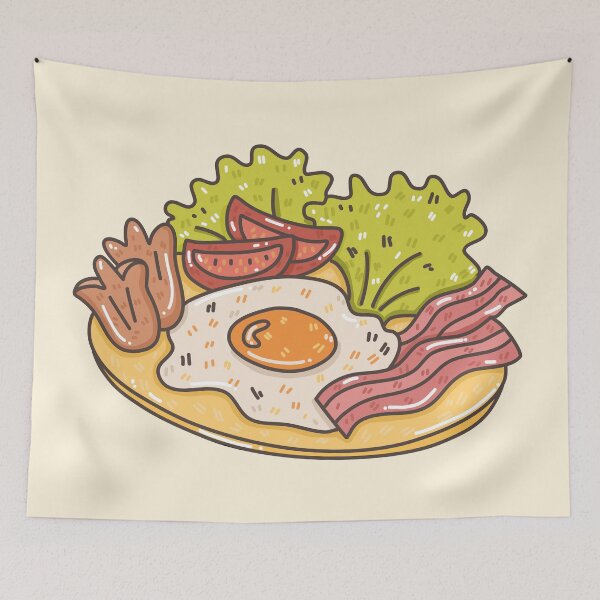 Item preview, Classic American Breakfast illustration  designed and sold by JHomStudio.