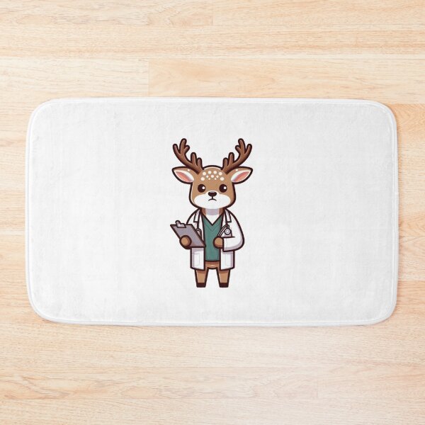 Item preview, Cartoon Deer Scientist with Clipboard – Clever Lab Animal Design designed and sold by Confuzz1ed.