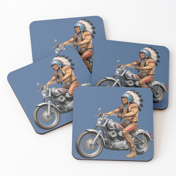 Item preview, Native American Biker Illustration designed and sold by Art-Design-EM.