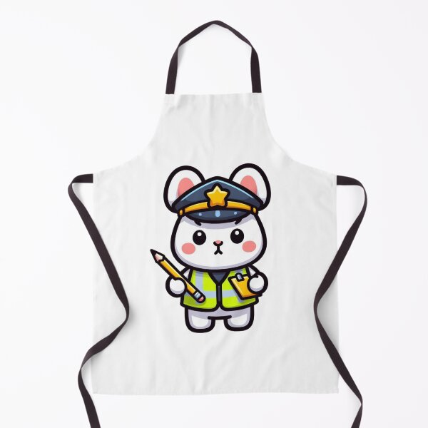 Item preview, Cartoon Bunny Police Officer with Notepad – Cute Law Bunny Art designed and sold by Confuzz1ed.