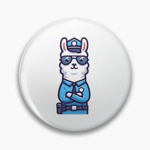 Item preview, Serious Cartoon Llama Police Officer – Cool Animal Law Art designed and sold by Confuzz1ed.
