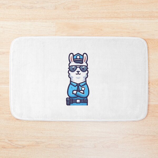 Item preview, Serious Cartoon Llama Police Officer – Cool Animal Law Art designed and sold by Confuzz1ed.