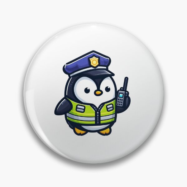 Item preview, Funny Cartoon Penguin Police Officer – Adorable Law Animal designed and sold by Confuzz1ed.