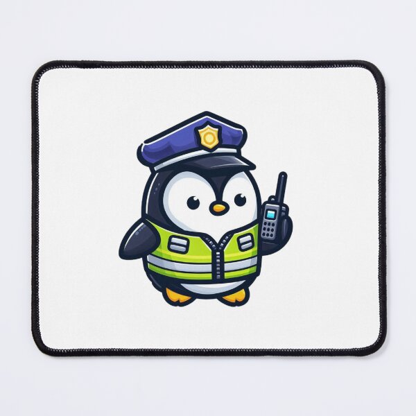 Aperçu de l'œuvre Pingouin policier drôle de dessin animé – Adorable animal de loi créée et vendue par Confuzz1ed.