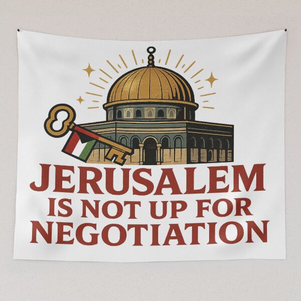 Item preview, Jerusalem Is Not Up for Negotiation – Defiant Statement Art designed and sold by ArthUpscale.