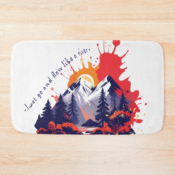 Item preview, Multicolor splashing of mountains and forest art designed and sold by OooPstudio.