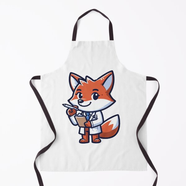 Item preview, Clever Cartoon Fox Doctor in Lab Coat – Medical Animal Character designed and sold by Confuzz1ed.