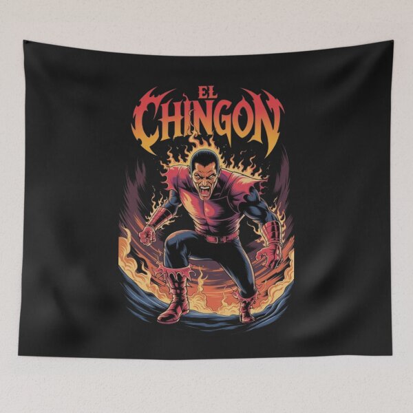 Item preview, El Chingón – Retro Comic Superhero with Fire Power designed and sold by dortmond.