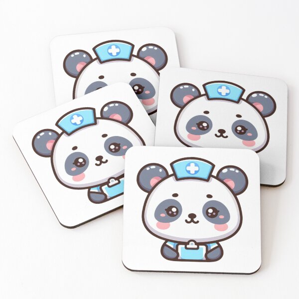 Item preview, Cute Cartoon Panda Nurse Holding Clipboard – Soft Medical Animal Design designed and sold by Confuzz1ed.