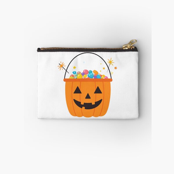 Item preview, Kawaii Chibi Pumpkin Bucket Full of Candy and Sparkles – Cute Halloween Illustration designed and sold by PrintCreations9.