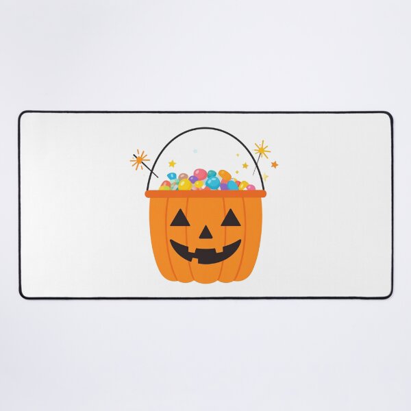 Item preview, Kawaii Chibi Pumpkin Bucket Full of Candy and Sparkles – Cute Halloween Illustration designed and sold by PrintCreations9.