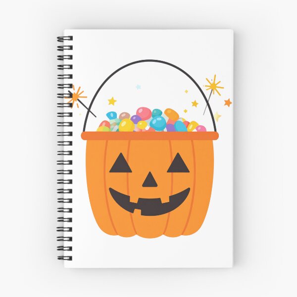 Item preview, Kawaii Chibi Pumpkin Bucket Full of Candy and Sparkles – Cute Halloween Illustration designed and sold by PrintCreations9.