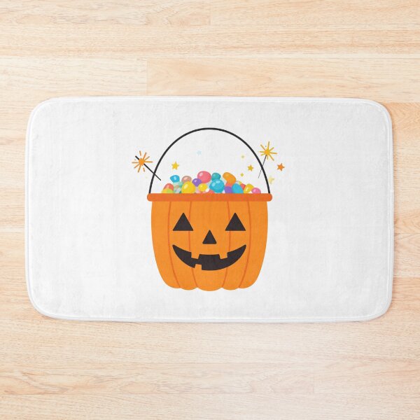 Item preview, Kawaii Chibi Pumpkin Bucket Full of Candy and Sparkles – Cute Halloween Illustration designed and sold by PrintCreations9.
