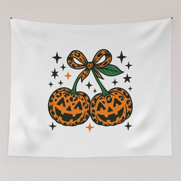 Item preview, Pumpkin cherries png｜halloween cherry png｜autumn girly png｜trendy fall designs｜pumpkin bow png｜fall coquette design｜pumpkin fall designs designed and sold by PixelBlooming.