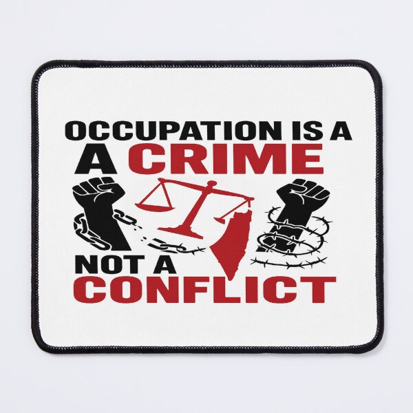 Item preview, Occupation Is a Crime, Not a Conflict – Bold Palestinian Protest Art designed and sold by ArthUpscale.