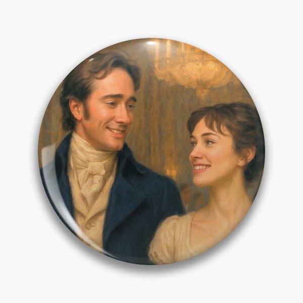 Item preview, Mr Darcy & Elizabeth Bennet Illustration designed and sold by LoveVintageToo.