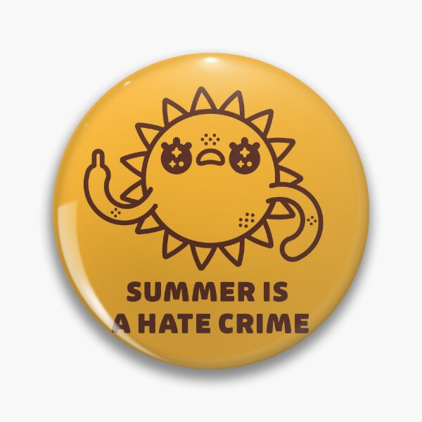Item preview, Summer Is a Hate Crime – Funny Angry Sun Design designed and sold by musingtreeart.