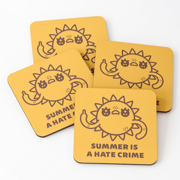 Item preview, Summer Is a Hate Crime – Funny Angry Sun Design designed and sold by musingtreeart.