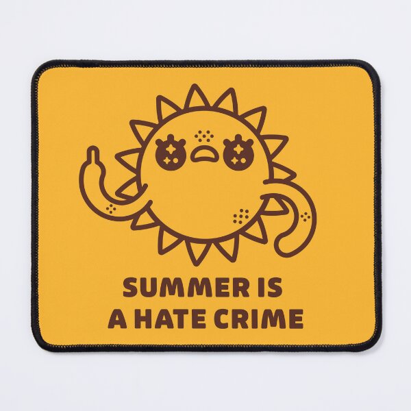Item preview, Summer Is a Hate Crime – Funny Angry Sun Design designed and sold by musingtreeart.