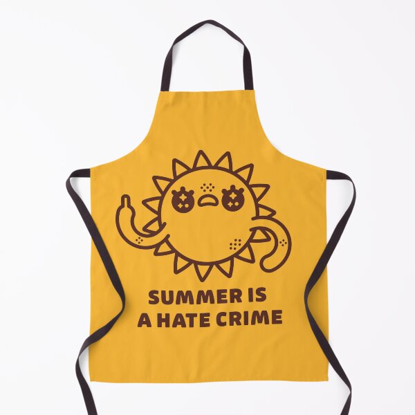 Item preview, Summer Is a Hate Crime – Funny Angry Sun Design designed and sold by musingtreeart.