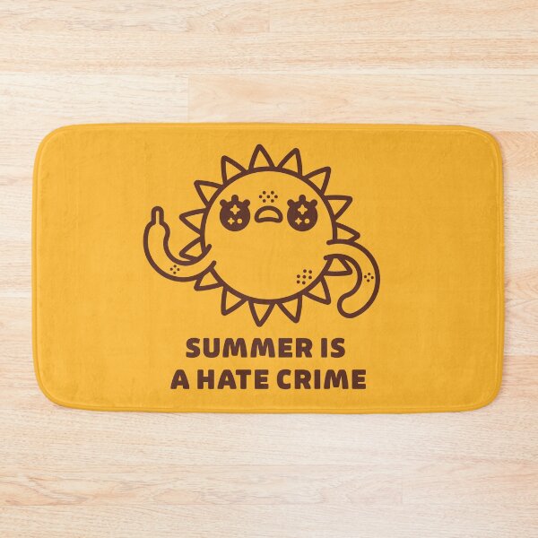 Item preview, Summer Is a Hate Crime – Funny Angry Sun Design designed and sold by musingtreeart.