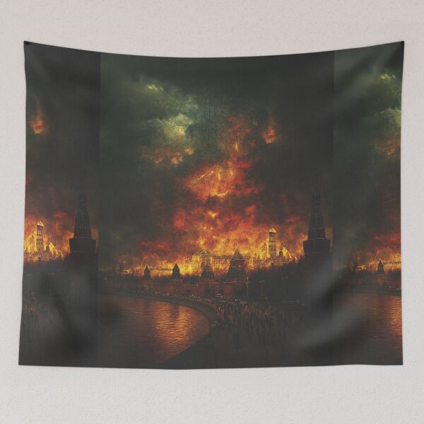 Item preview, moscow kremlin in fire russia designed and sold by NBazilenco.