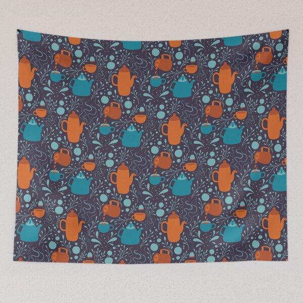 Item preview, Colourful Autumn Kettle Pattern designed and sold by Kozee.