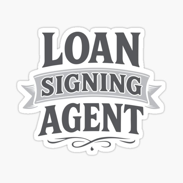 Item preview, Loan Signing Agent Banner – Vintage Notary Signing Professional Typography Design designed and sold by NotaryLife.