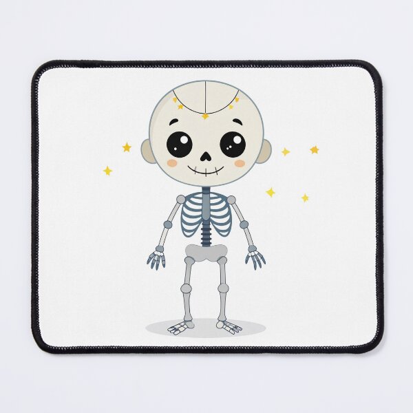 Item preview, Cute Skeleton with Tiny Cracks and Sparkling Eyes – Halloween Cartoon Style designed and sold by PrintCreations9.