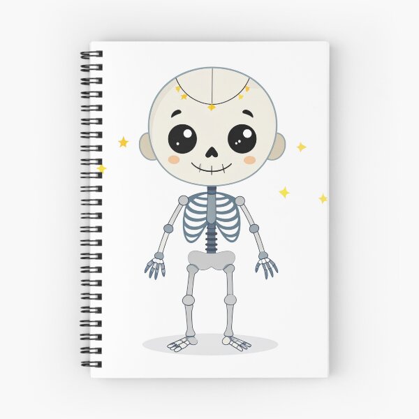 Item preview, Cute Skeleton with Tiny Cracks and Sparkling Eyes – Halloween Cartoon Style designed and sold by PrintCreations9.
