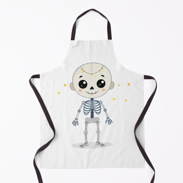 Item preview, Cute Skeleton with Tiny Cracks and Sparkling Eyes – Halloween Cartoon Style designed and sold by PrintCreations9.
