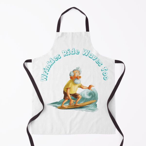 Item preview, Senior man surfing on a wave with enthusiasm, showcasing the joy of surfing at any age designed and sold by Ms. Iryna.